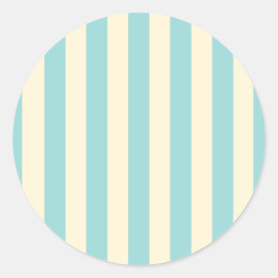 Sticker Rond Sceau d'enveloppe vintage Circus Blue Stripes