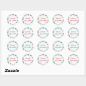 Sticker Rond Sceau d'enveloppe vintage Holly Xmas (20) (Feuille)