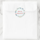 Sticker Rond Sceau d'enveloppe vintage Holly Xmas (20) (Sac)