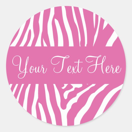 Sticker Rond Sceau d'enveloppe Zebra personnalisée (Devant)