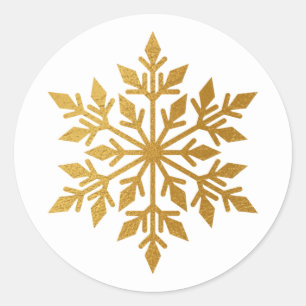 Sticker Rond Sceau d'enveloppes blanches de flocons d'huile d'o