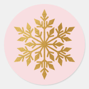 Sticker Rond Sceau d'enveloppes Blush de luxe Gold Foil