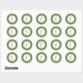 Sticker Rond Sceau d'enveloppes ronds FRAIS THYME - Vert (Feuille)