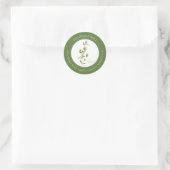 Sticker Rond Sceau d'enveloppes ronds FRAIS THYME - Vert (Sac)