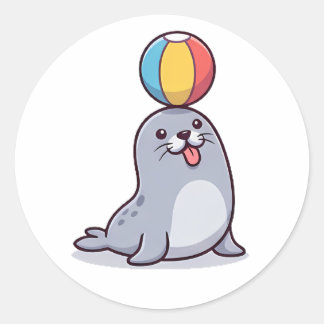 Sticker Rond Sceau d'équilibre de balle
