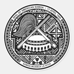 Sticker Rond Sceau des Samoa américaines