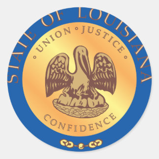 Sticker Rond Sceau d'État de Louisiane
