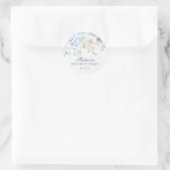 Sticker Rond Sceau d'invitation d'anniversaire aux fleurs d'hyd (Sac)