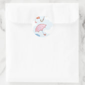Sticker Rond Sceau d'invitation de douche nuptiale (Sac)