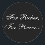 Sticker Rond Sceau d'invitation de la promesse mariage<br><div class="desc">Stickers Sceau d'invitation Vows Mariages officiels © 2008 Photographie et design par TDSwhite</div>