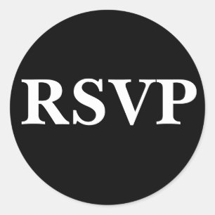 Sticker Rond Sceau d'invitation noir et blanc
