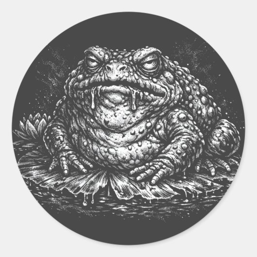 Sticker Rond Sceau du Crapaud Hanté par BurnsInHell (Devant)