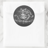 Sticker Rond Sceau du Crapaud Hanté par BurnsInHell (Sac)