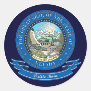 Sticker Rond Sceau du Nevada