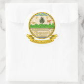 Sticker Rond Sceau du Vermont (Sac)