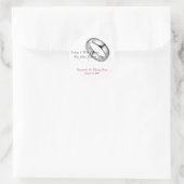 Sticker Rond Sceau faire-part de mariage (Sac)