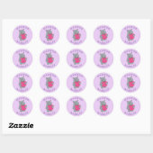 Sticker Rond Sceau hippo-kid-Cute Valentine's Enveloppe (Feuille)