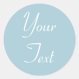 Sticker Rond Sceau Mariage bleu et blanc avec texte