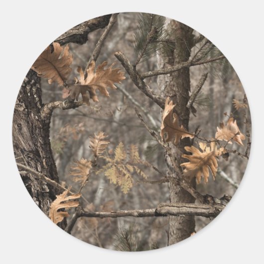 Sticker Rond Sceau Mariage Camo Chic du chasseur (Devant)