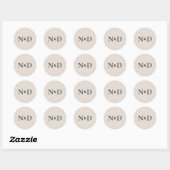 Sticker Rond Sceau MARIAGE CERCLE CHIC (Feuille)