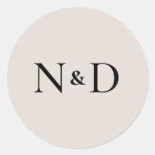 Sticker Rond Sceau MARIAGE CERCLE CHIC (Devant)