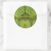 Sticker Rond Sceau Mariage de l'orchidée verte de Chartreuse (Sac)