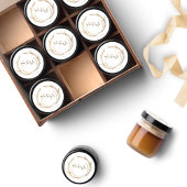 Sticker Rond Sceau Mariage d'enveloppe de monogramme or/autocol