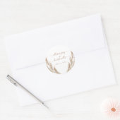 Sticker Rond Sceau Mariage floral (Enveloppe)