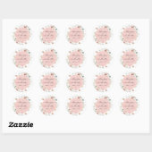 Sticker Rond Sceau Mariage floral | Annabeth (Feuille)