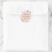 Sticker Rond Sceau Mariage floral | Annabeth (Sac)
