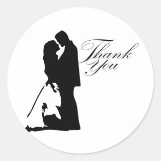 Sticker Rond Sceau mariage Merci