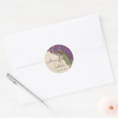 Sticker Rond Sceau Mariage Peacock & Etchat vintage (Enveloppe)