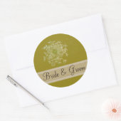 Sticker Rond Sceau Mariage Queen Anne Lace (Enveloppe)