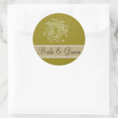 Sticker Rond Sceau Mariage Queen Anne Lace (Sac)