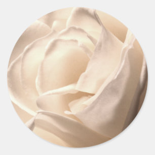 Sticker Rond Sceau Mariage Rose Blanche Et Enveloppe Événement