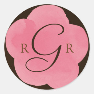Sticker Rond Sceau Mariage Sakura / Cerisier