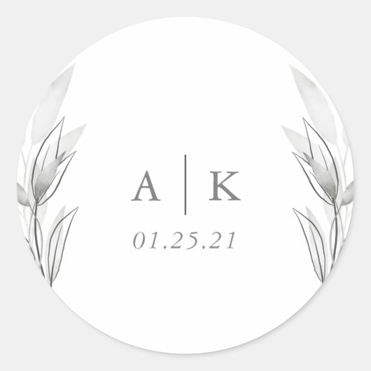 Sticker Rond Sceau monographique (Devant)