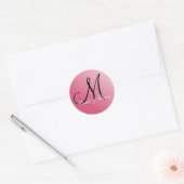 Sticker Rond Sceau personnalisable Monogram M (Enveloppe)