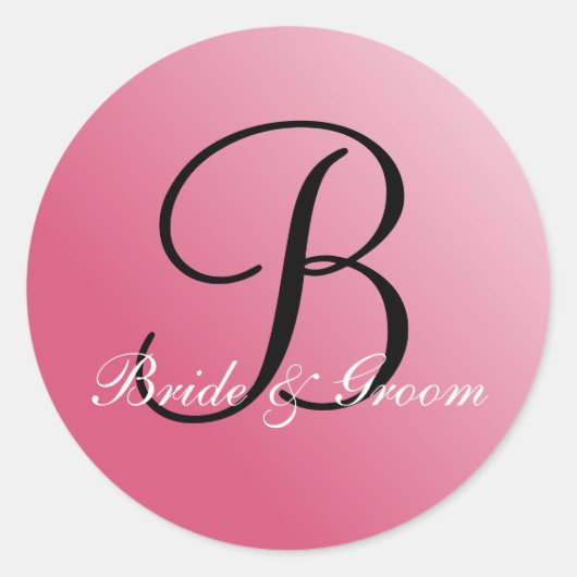 Sticker Rond Sceau personnalisable Monogramme B (Devant)