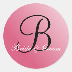 Sticker Rond Sceau personnalisable Monogramme B