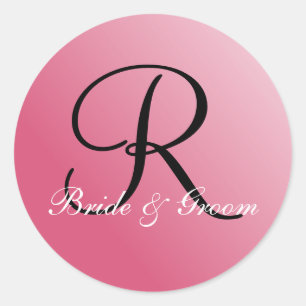 Sticker Rond Sceau personnalisable Monogramme R
