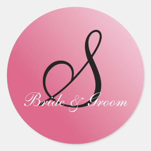 Sticker Rond Sceau personnalisable Monogramme S (Devant)