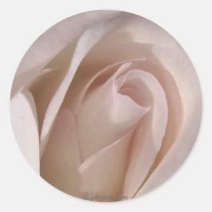Sticker Rond Sceau rose pâle rose Faire-part de mariage