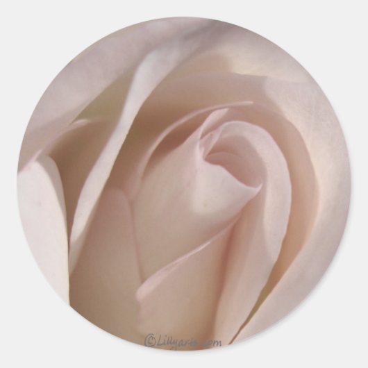 Sticker Rond Sceau rose pâle rose Faire-part de mariage (Devant)