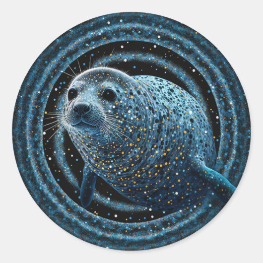 Sticker Rond Sceau spatial (Devant)