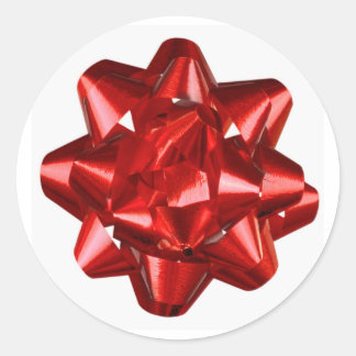 Sticker Rond Sceau/Sticker d'enveloppe de ruban rouge/Bow