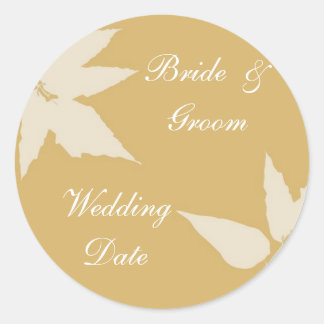 Sticker Rond Sceau/Sticker d'enveloppe mariage de automne