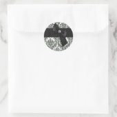 Sticker Rond Sceau/Sticker pour Cravate noire (Sac)