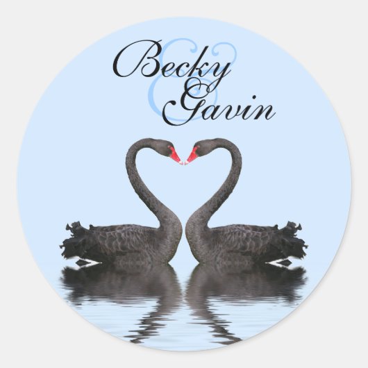 Sticker rond Sceau Swans romanciers (Devant)