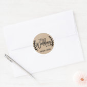 Sticker Rond Sceaux d'enveloppe Mariage Rustique Chic Faux Kraf (Enveloppe)